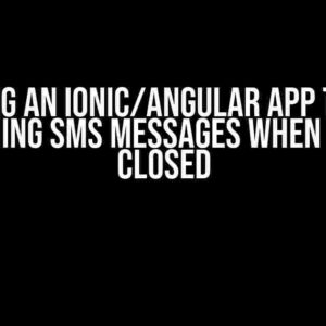 Building an Ionic/Angular App to Read Incoming SMS Messages when App is Closed