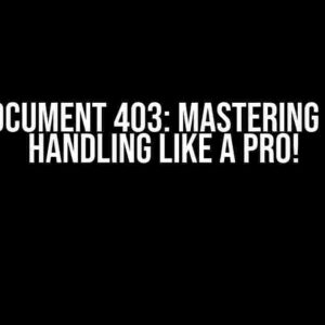 ErrorDocument 403: Mastering Request Handling Like a Pro!