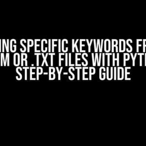 Extracting Specific Keywords from URLs of .htm or .txt Files with Python: A Step-by-Step Guide