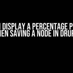 How do I Display a Percentage Progress Bar when Saving a Node in Drupal 10?